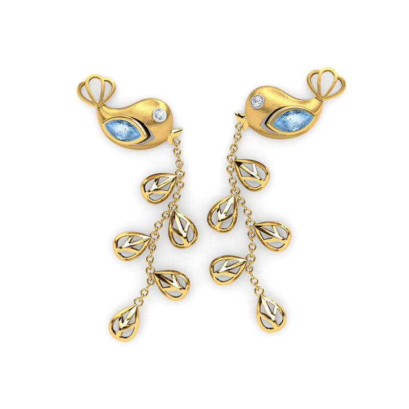 Sarika Sprig Drop Earrings