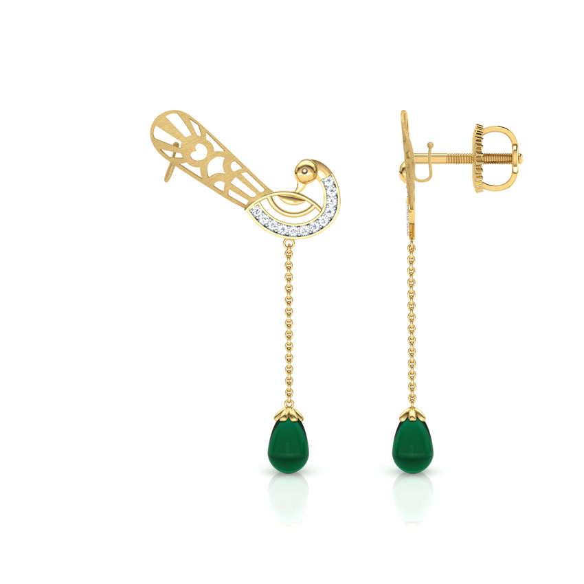 Navilu Plumage Gemstone Ear Cuffs