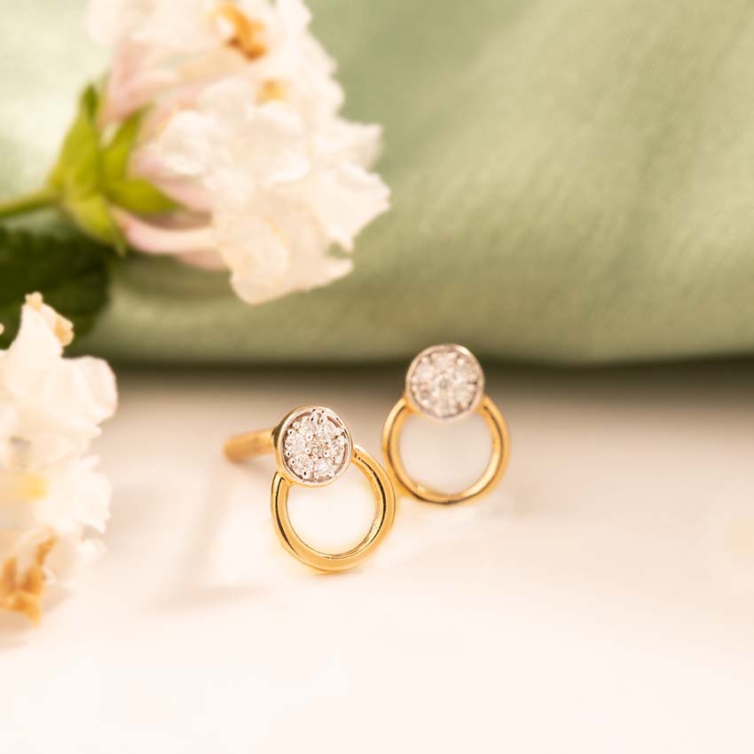 Circlet Diamond Stud Earrings Circlet Diamond Stud Earrings