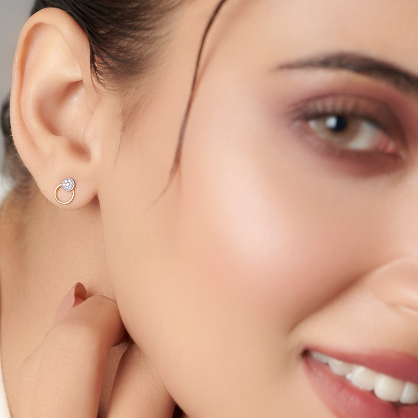 Circlet Diamond Stud Earrings Circlet Diamond Stud Earrings