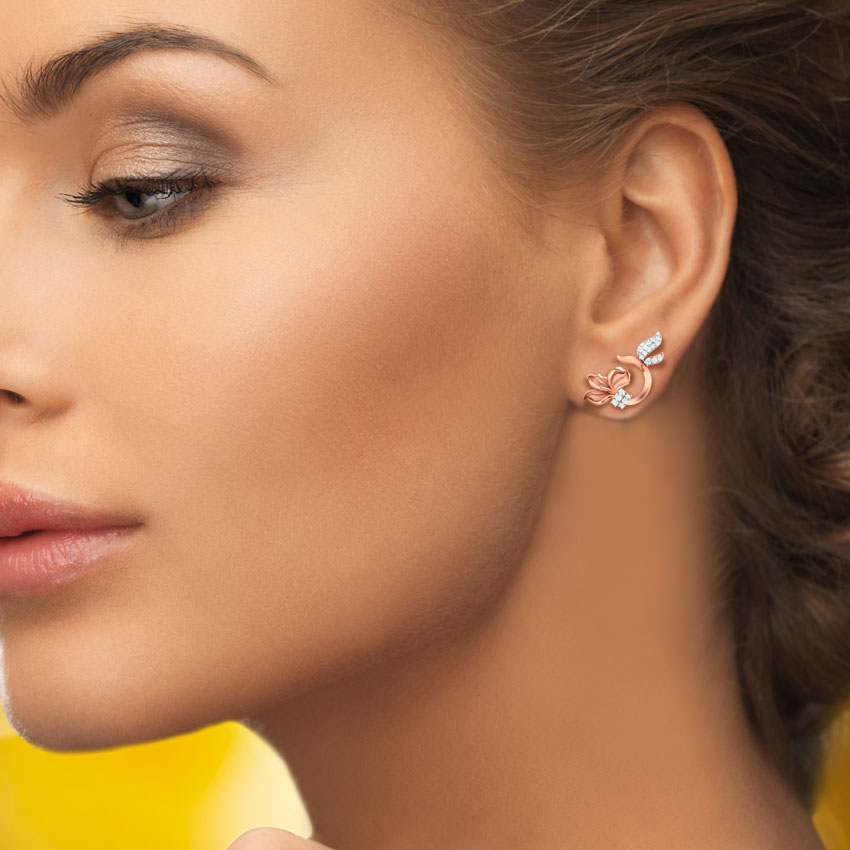 Snowdrop Floret Diamond Ear Cuffs