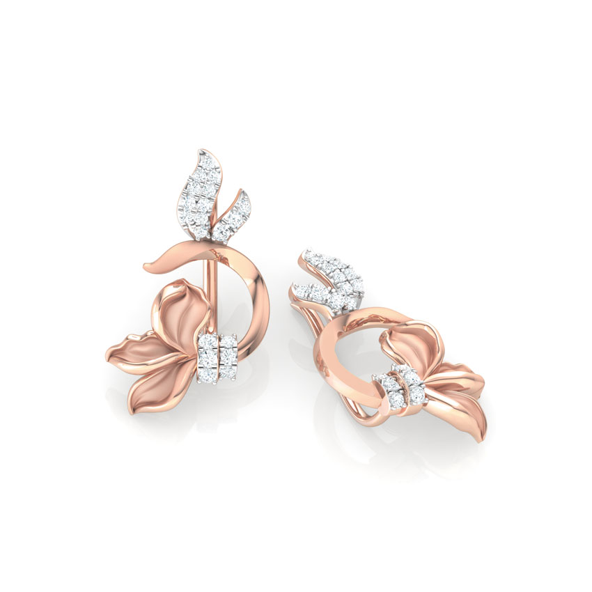 Snowdrop Floret Diamond Ear Cuffs