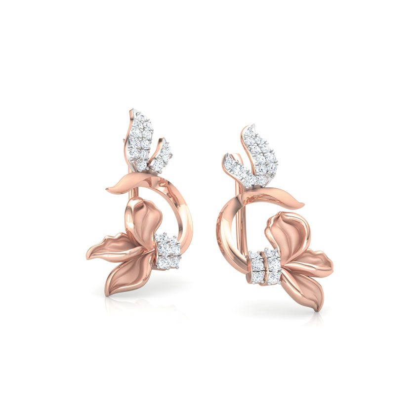 Snowdrop Floret Diamond Ear Cuffs