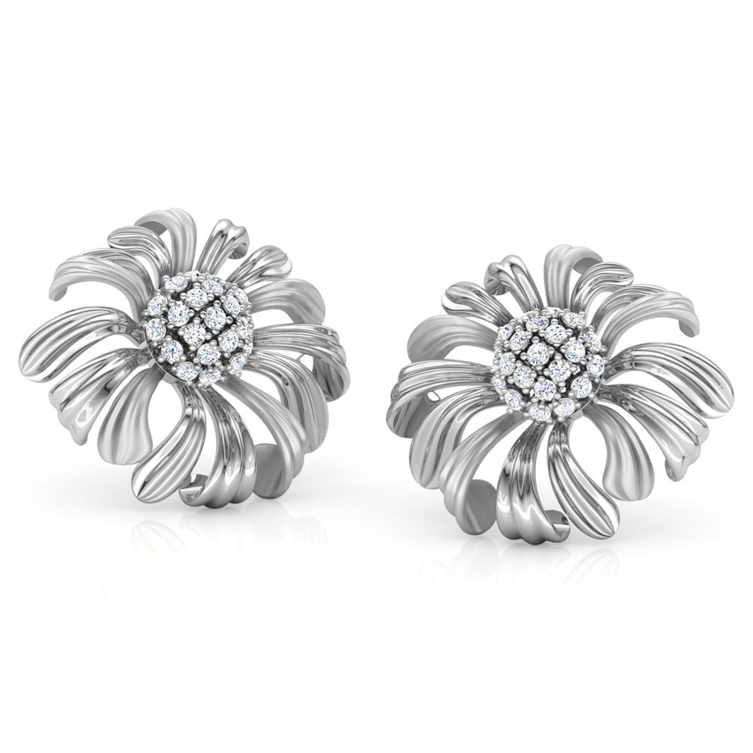 Aster Bloom Diamond Stud Earrings