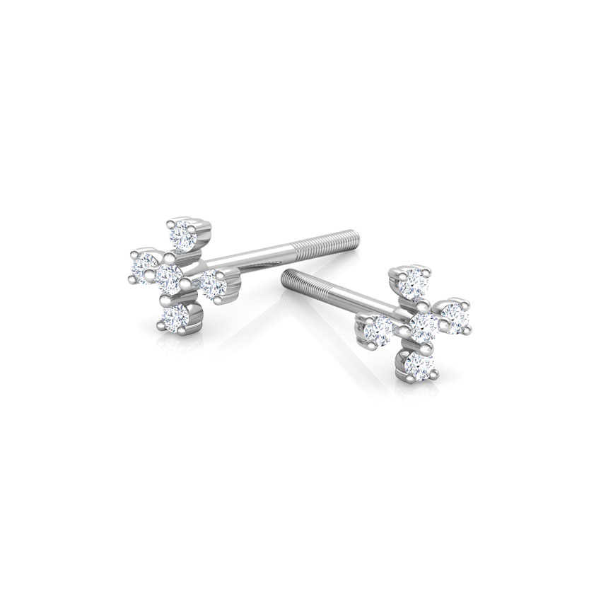 Snowflakes Kids' Diamond Earrings