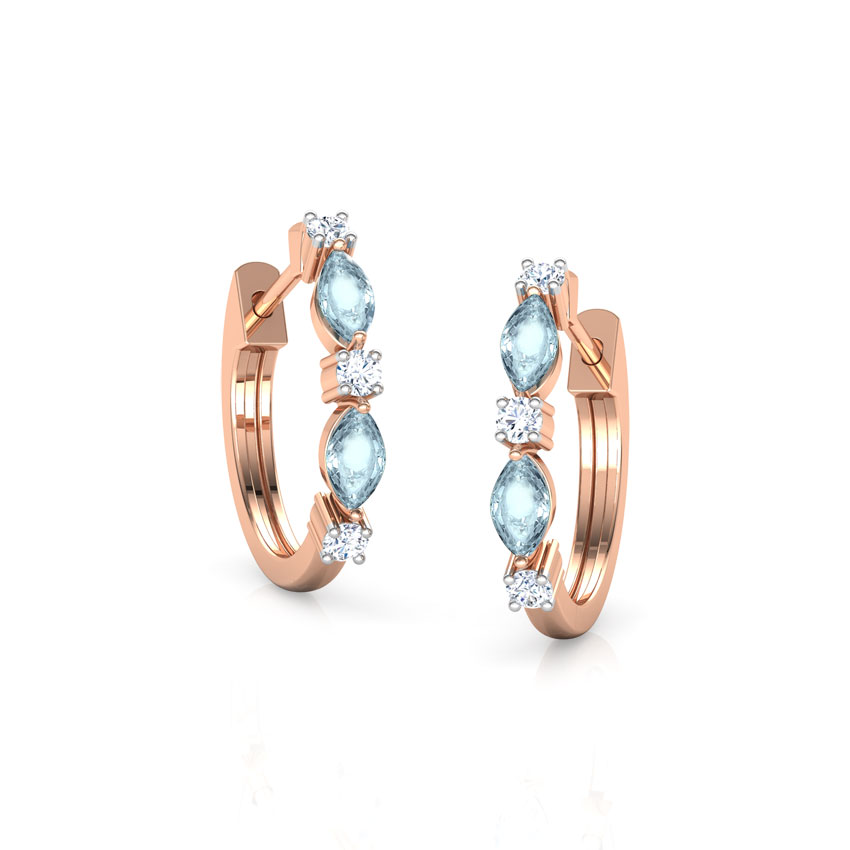 Topaz Gemstone Hoop Earrings Topaz Gemstone Hoop Earrings