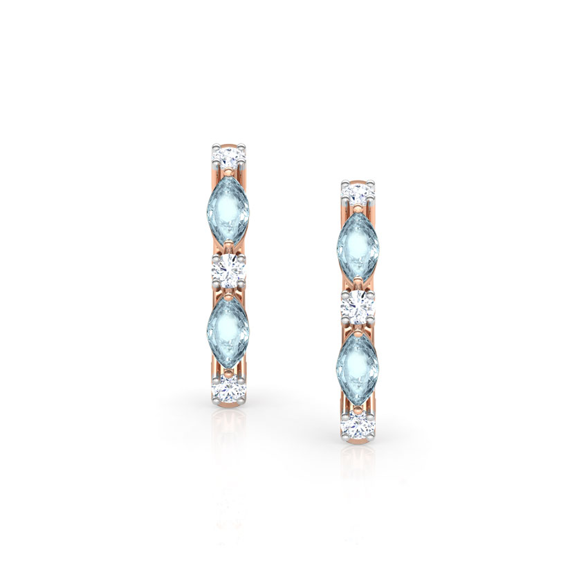 Topaz Gemstone Hoop Earrings Topaz Gemstone Hoop Earrings