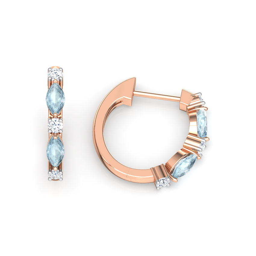 Topaz Gemstone Hoop Earrings Topaz Gemstone Hoop Earrings