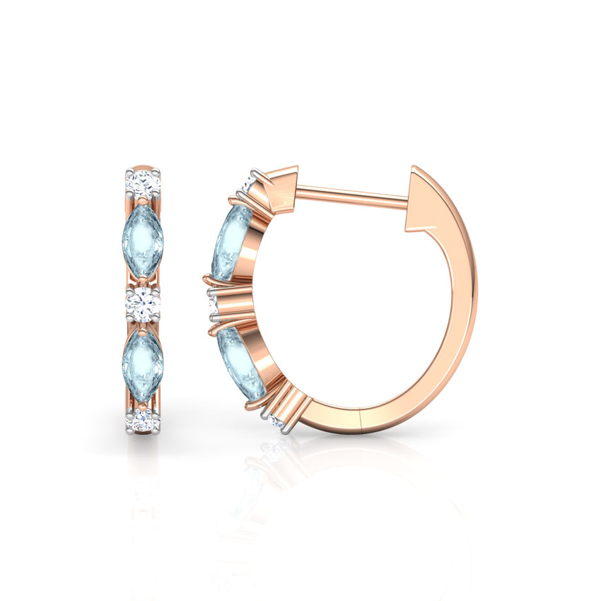 Topaz Gemstone Hoop Earrings Topaz Gemstone Hoop Earrings