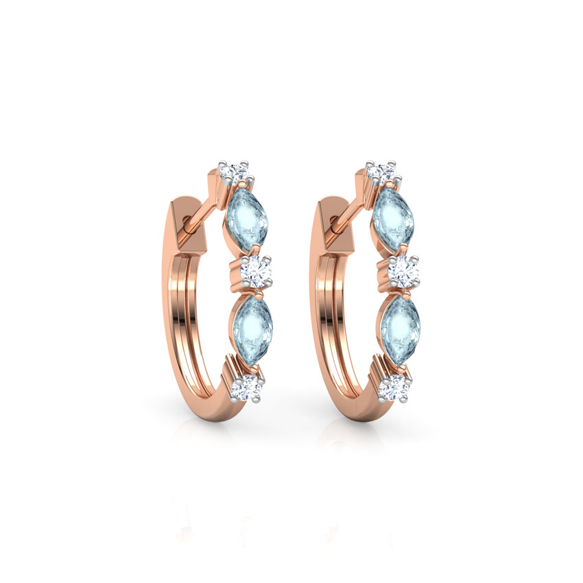 Topaz Gemstone Hoop Earrings Topaz Gemstone Hoop Earrings