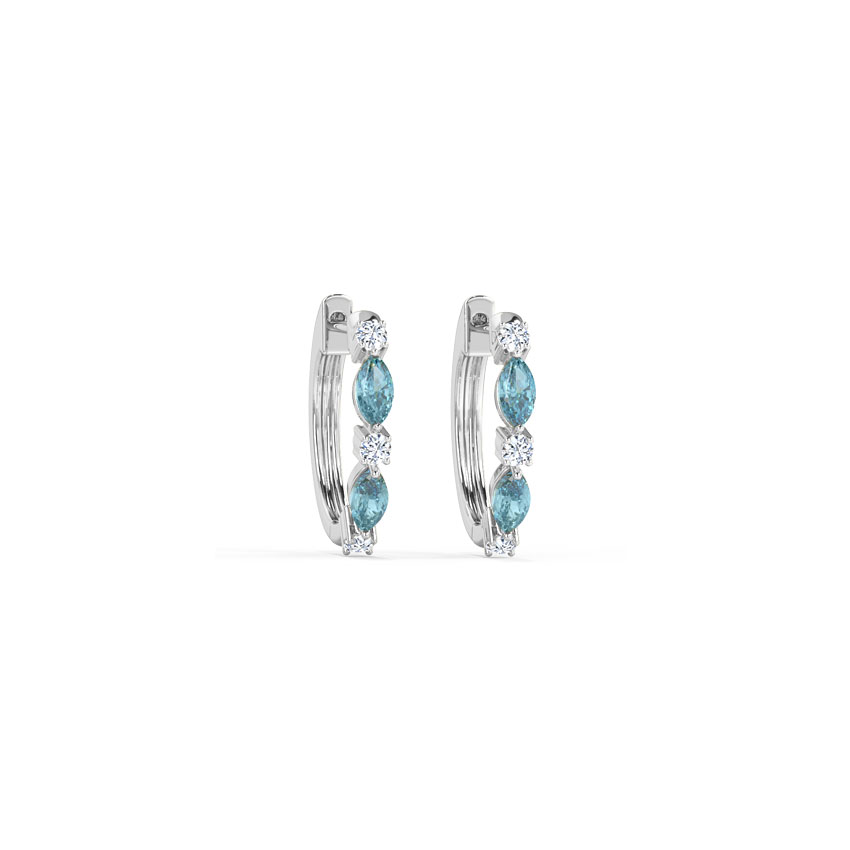 Topaz Gemstone Hoop Earrings Topaz Gemstone Hoop Earrings