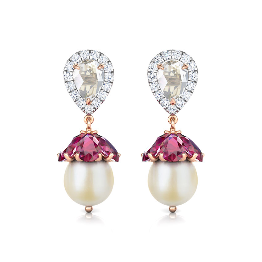 Afsa Flora Gemstone Drop Earrings