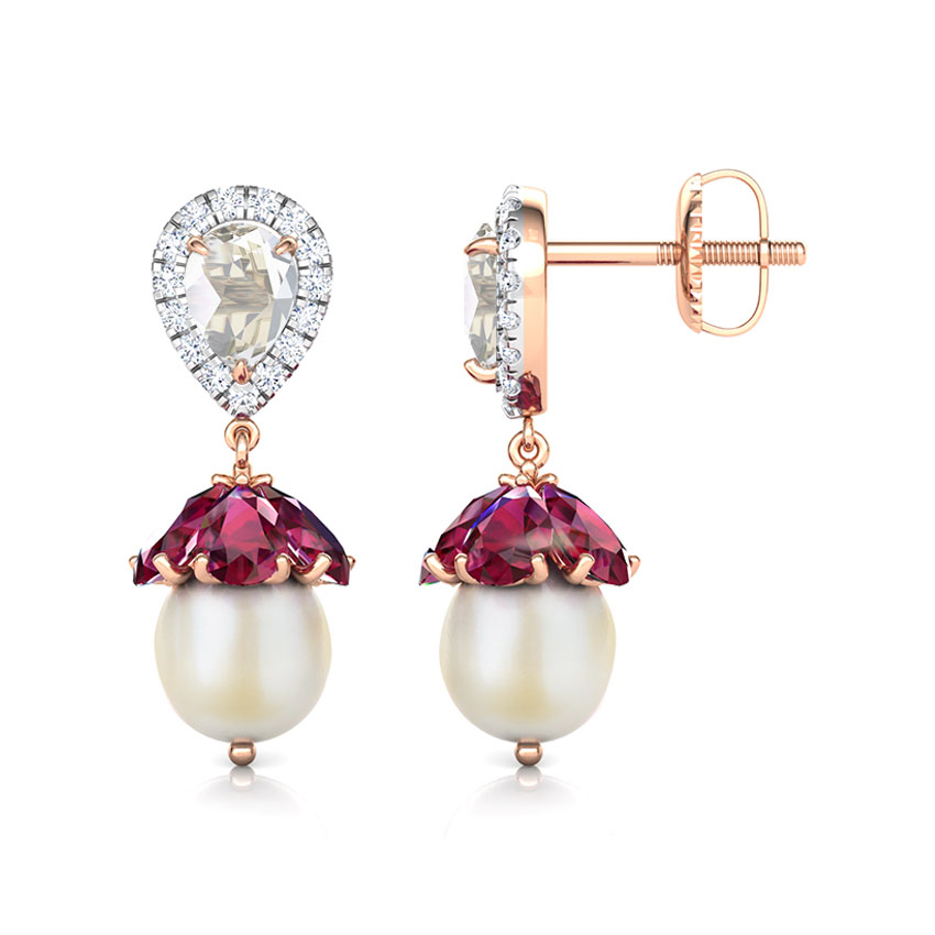 Afsa Flora Gemstone Drop Earrings