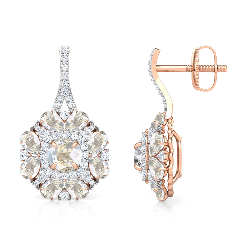 Yasmin Floret Gemstone Drop Earrings