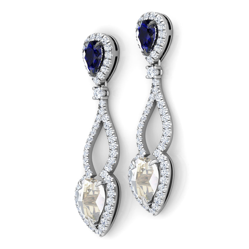 Amara Floret Gemstone Drop Earrings