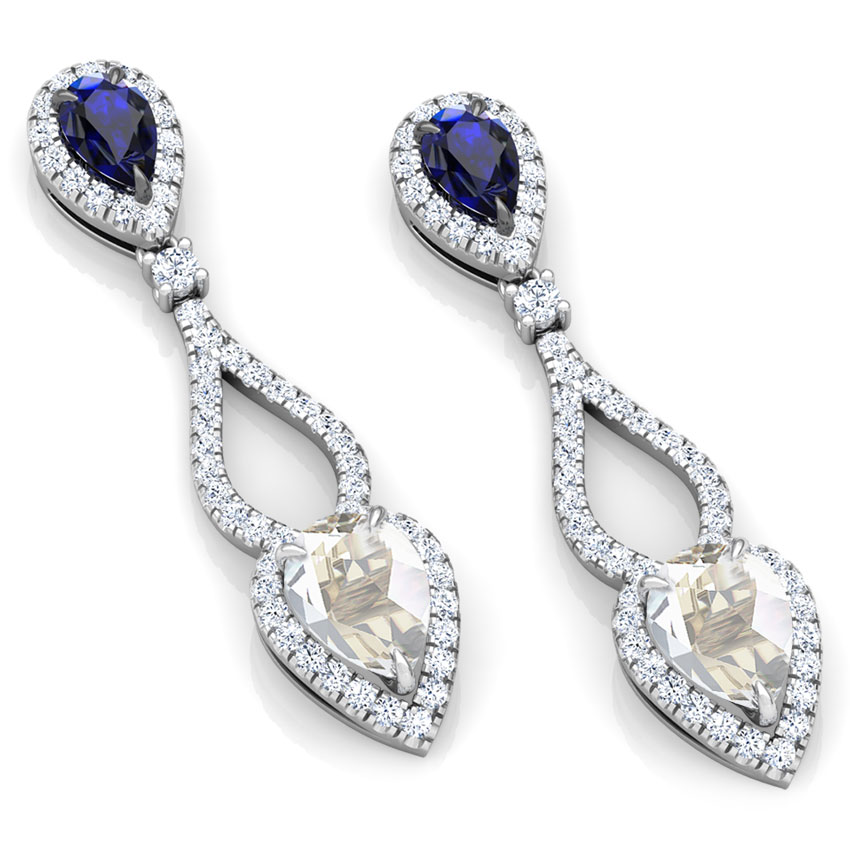 Amara Floret Gemstone Drop Earrings