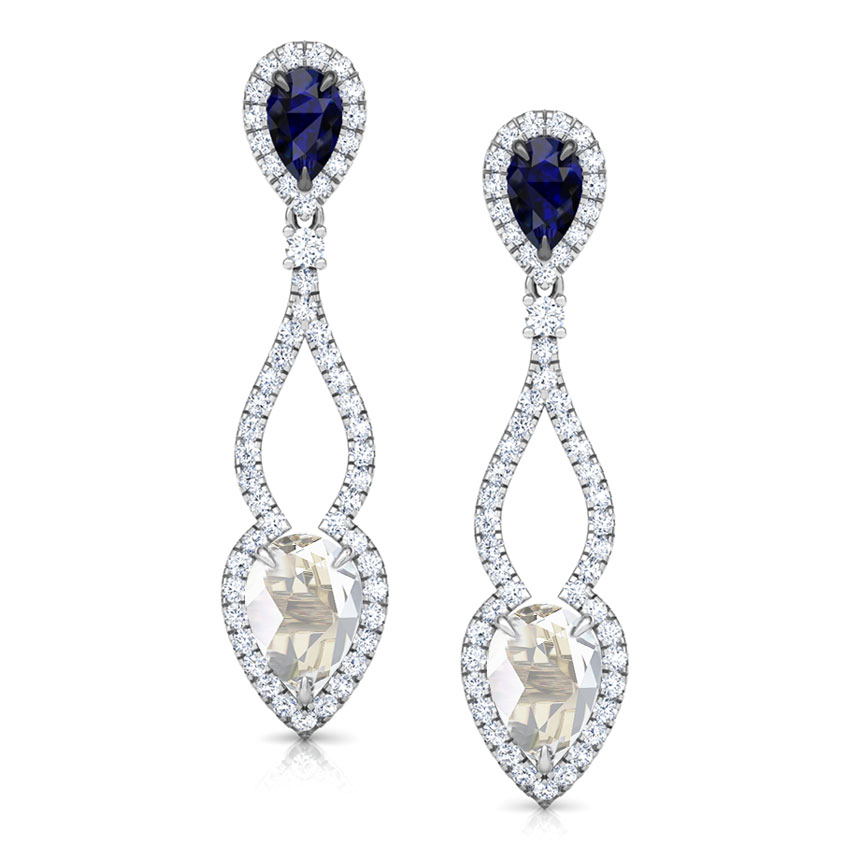 Amara Floret Gemstone Drop Earrings