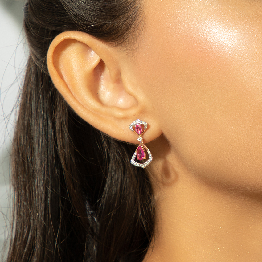 Arwa Floret Gemstone Drop Earrings Arwa Floret Gemstone Drop Earrings