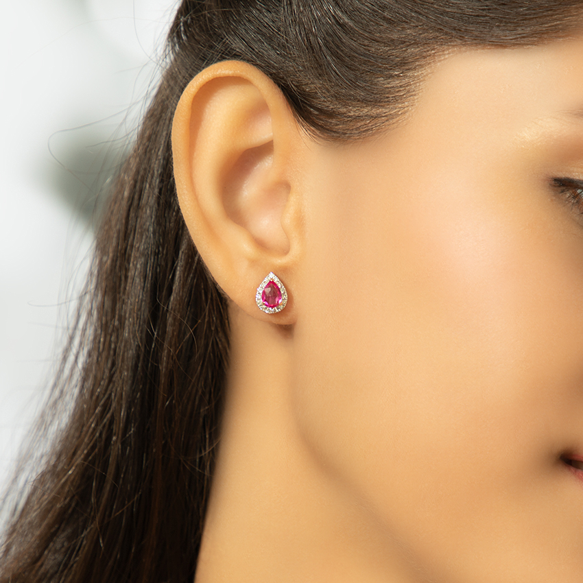 Zaina Bloom Gemstone Stud Earrings Zaina Bloom Gemstone Stud Earrings