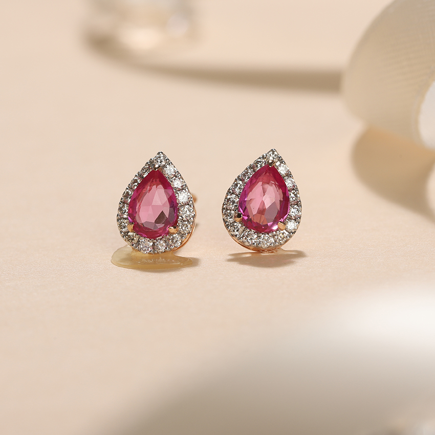 Zaina Bloom Gemstone Stud Earrings Zaina Bloom Gemstone Stud Earrings