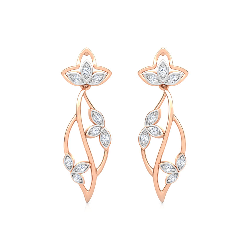 Glowing Petals Diamond Drop Earrings Glowing Petals Diamond Drop Earrings