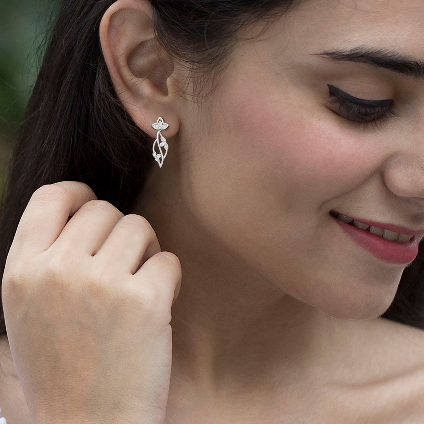 Glowing Petals Diamond Drop Earrings Glowing Petals Diamond Drop Earrings