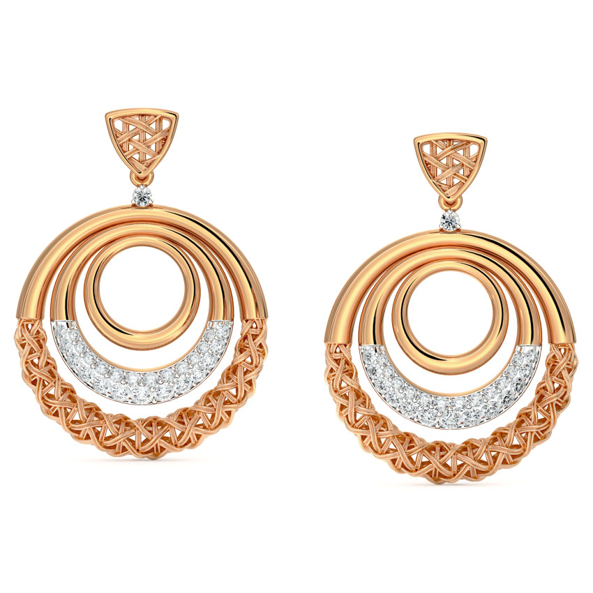 Ornate Interlaced Diamond Drop Earrings Ornate Interlaced Diamond Drop Earrings