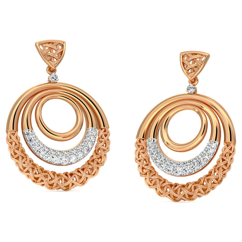 Ornate Interlaced Diamond Drop Earrings Ornate Interlaced Diamond Drop Earrings