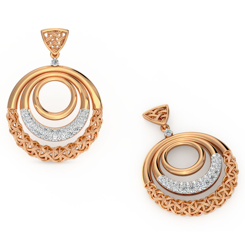 Ornate Interlaced Diamond Drop Earrings Ornate Interlaced Diamond Drop Earrings