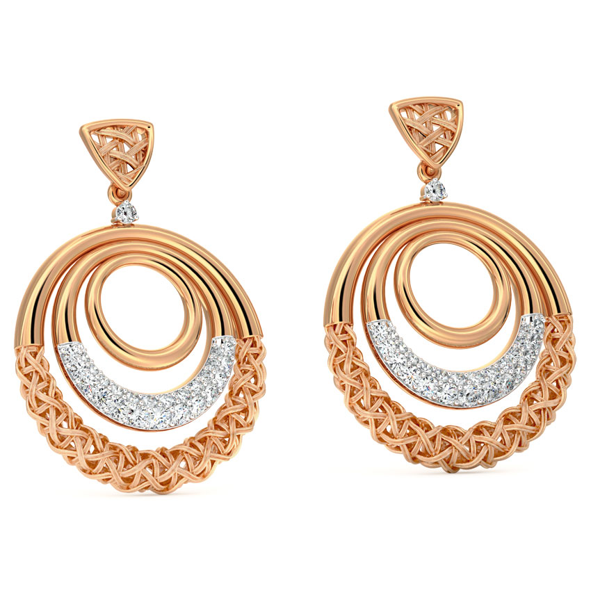 Ornate Interlaced Diamond Drop Earrings Ornate Interlaced Diamond Drop Earrings