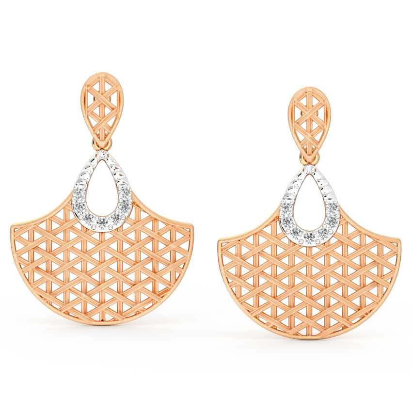 Flare Interlaced Diamond Drop Earrings