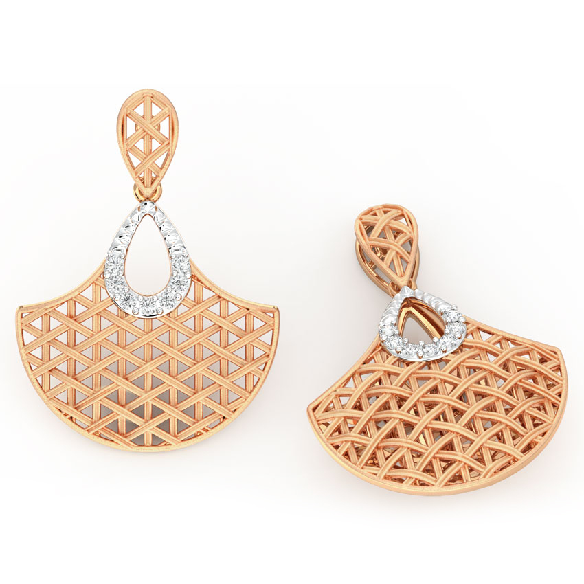 Flare Interlaced Diamond Drop Earrings