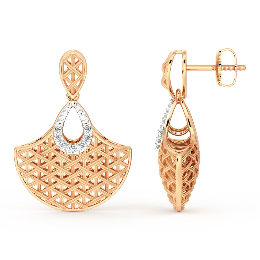 Flare Interlaced Diamond Drop Earrings