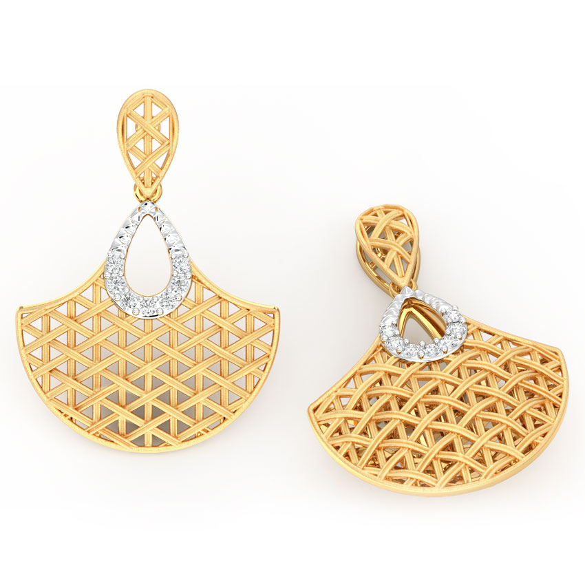 Flare Interlaced Diamond Drop Earrings Flare Interlaced Diamond Drop Earrings