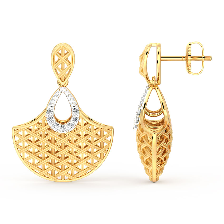 Flare Interlaced Diamond Drop Earrings Flare Interlaced Diamond Drop Earrings