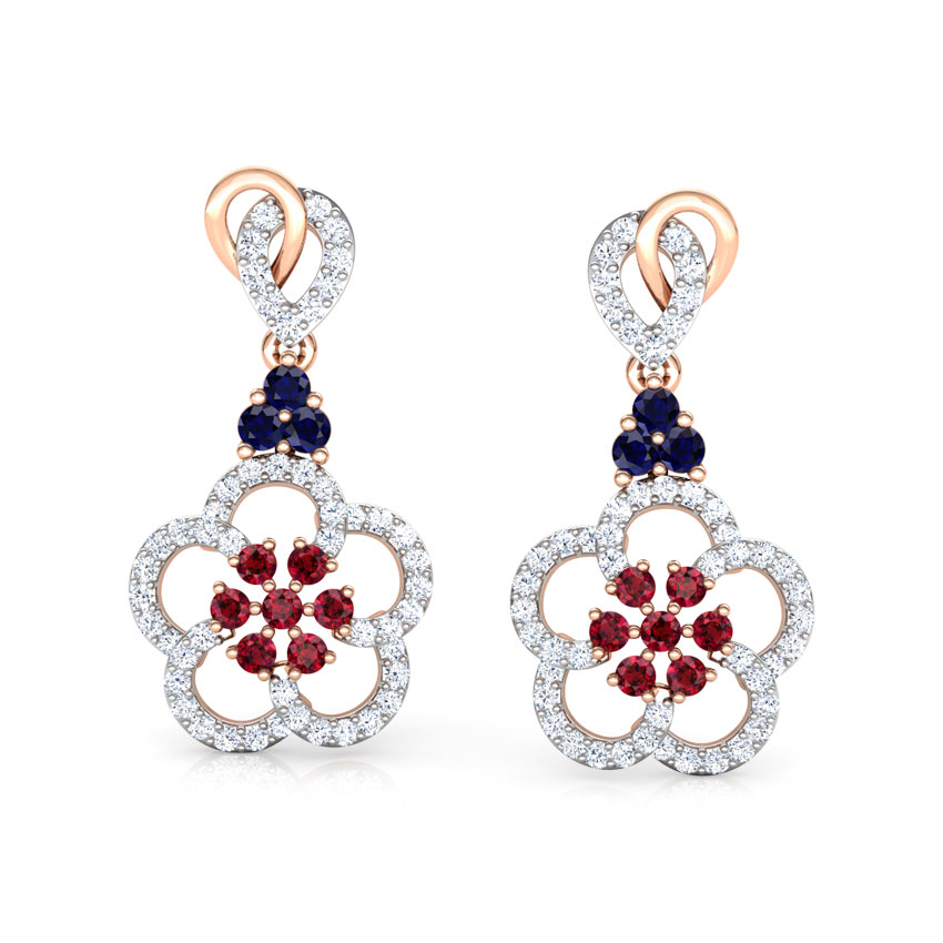 Saanvi Vibrant Gemstone Drop Earrings Saanvi Vibrant Gemstone Drop Earrings