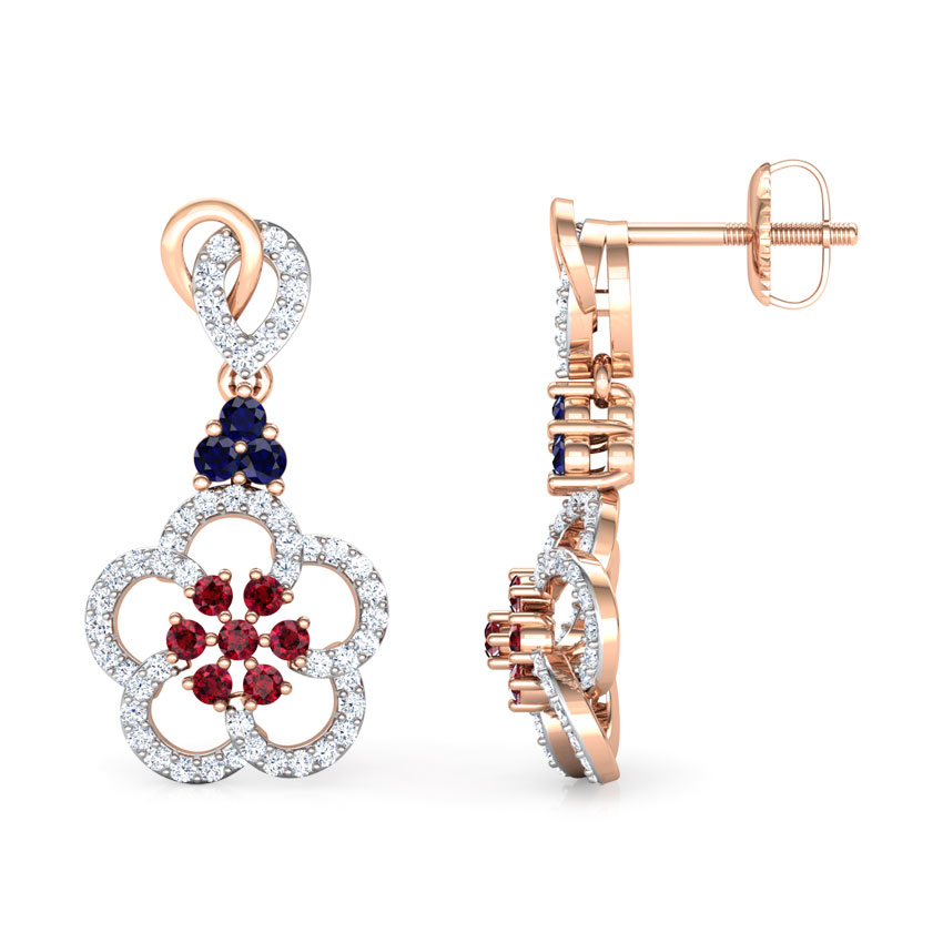 Saanvi Vibrant Gemstone Drop Earrings Saanvi Vibrant Gemstone Drop Earrings