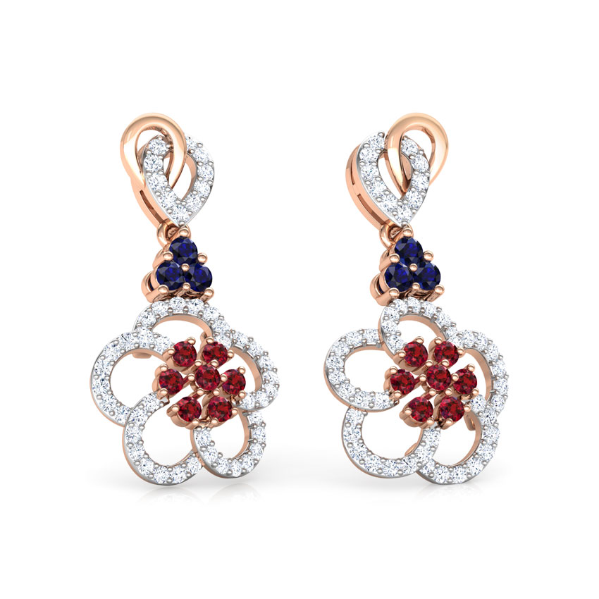 Saanvi Vibrant Gemstone Drop Earrings Saanvi Vibrant Gemstone Drop Earrings