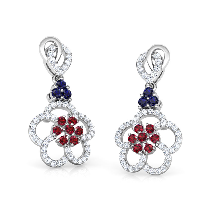 Saanvi Vibrant Gemstone Drop Earrings