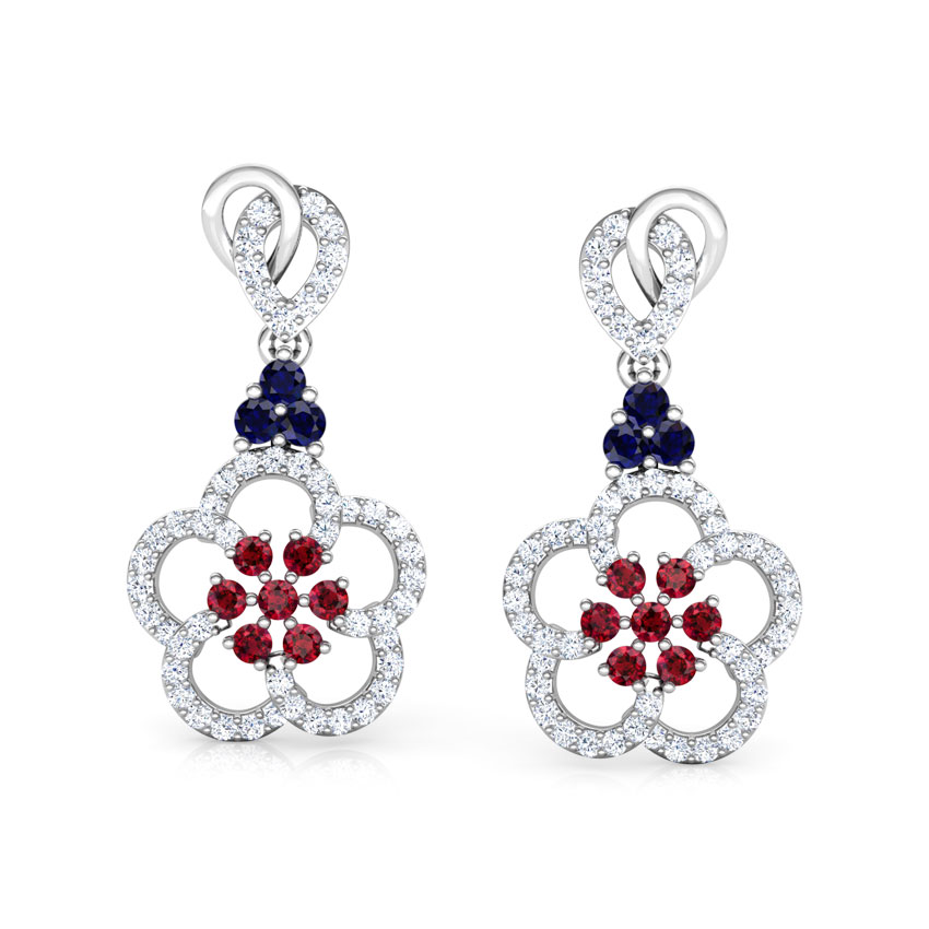 Saanvi Vibrant Gemstone Drop Earrings
