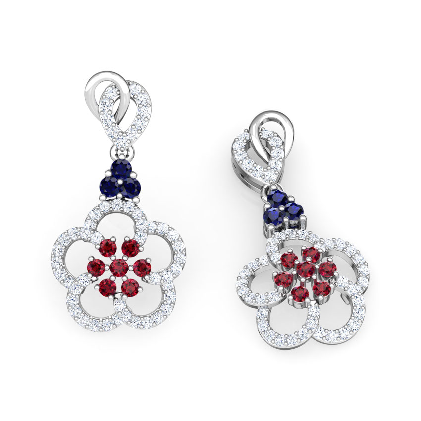 Saanvi Vibrant Gemstone Drop Earrings