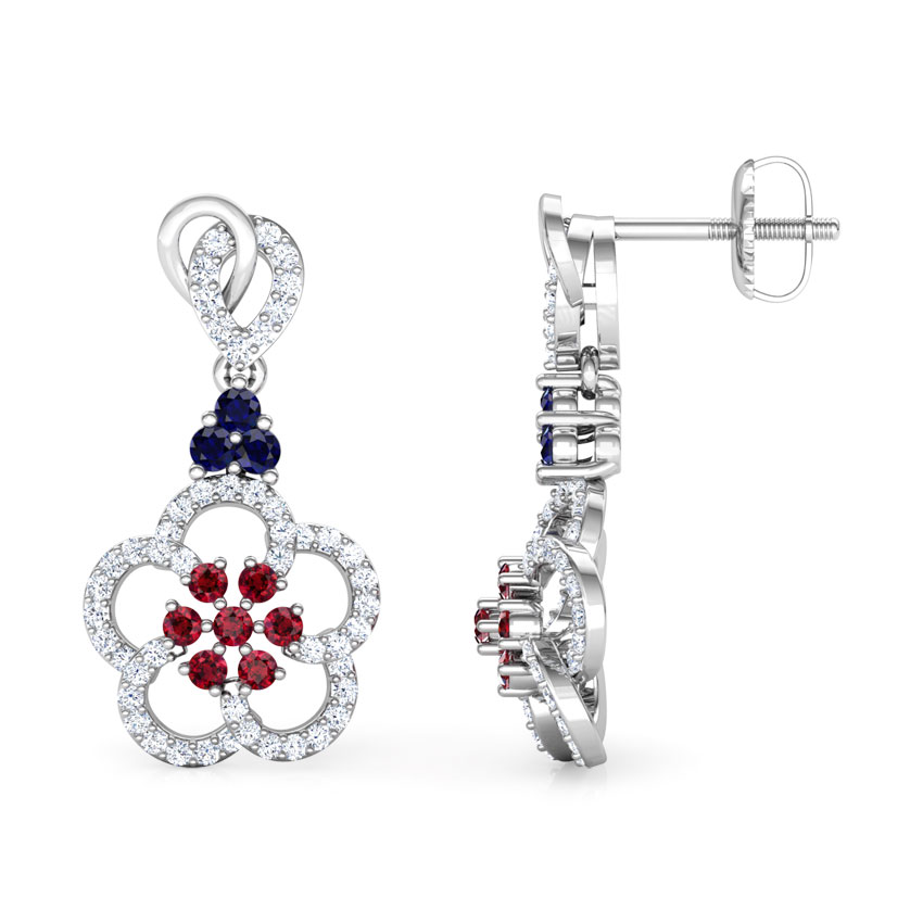 Saanvi Vibrant Gemstone Drop Earrings