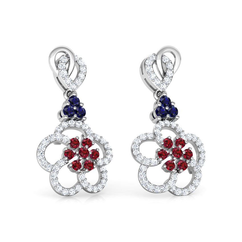 Saanvi Vibrant Gemstone Drop Earrings