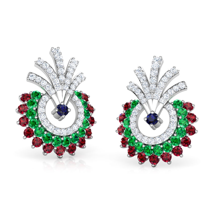 Hrishita Vibrant Gemstone Stud Earrings Hrishita Vibrant Gemstone Stud Earrings