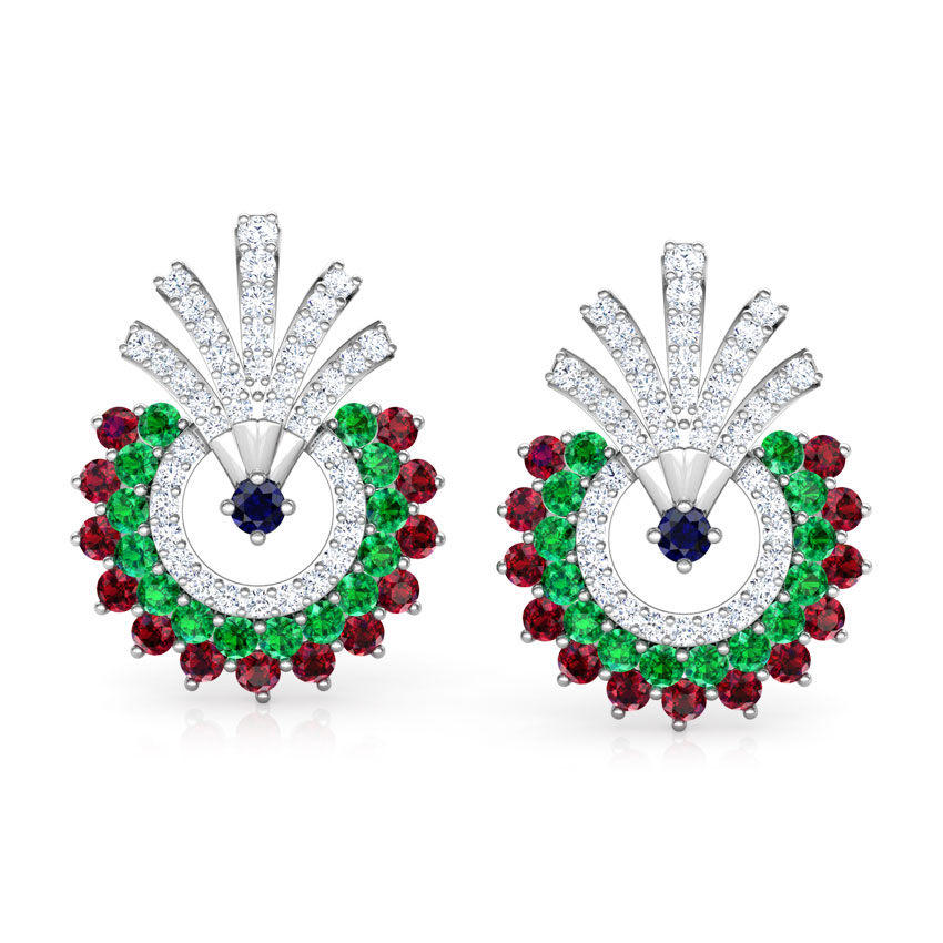 Hrishita Vibrant Gemstone Stud Earrings Hrishita Vibrant Gemstone Stud Earrings