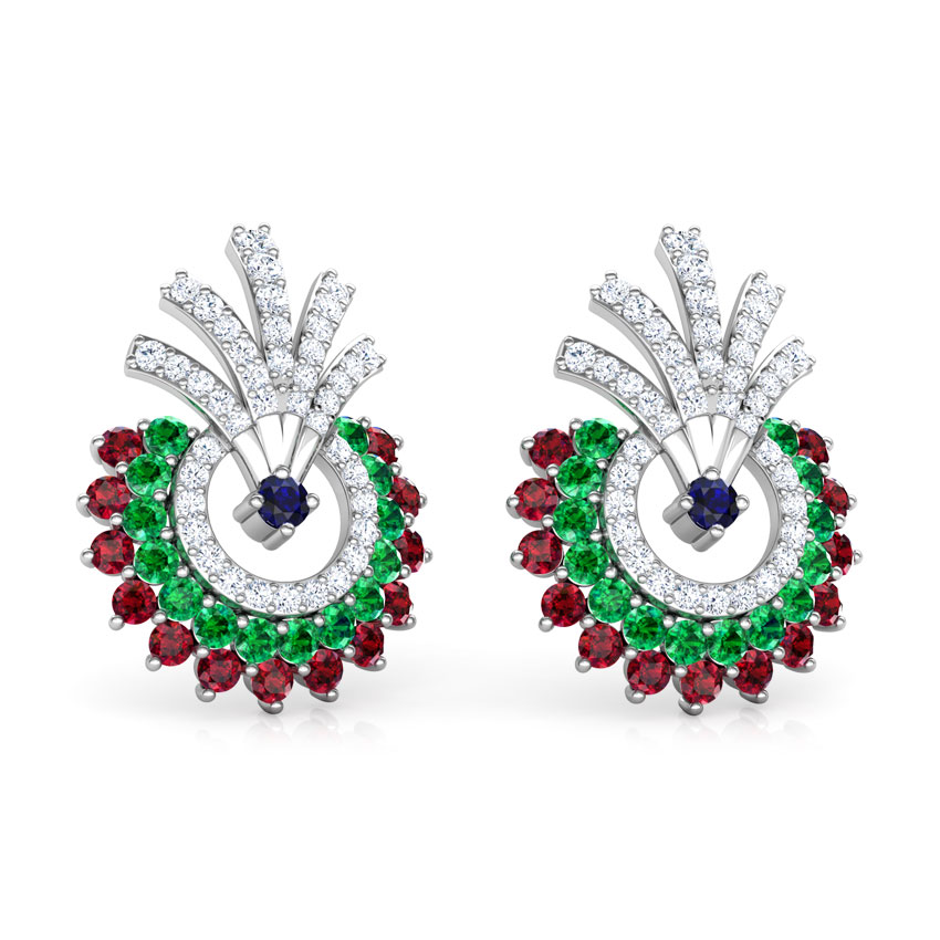 Hrishita Vibrant Gemstone Stud Earrings Hrishita Vibrant Gemstone Stud Earrings