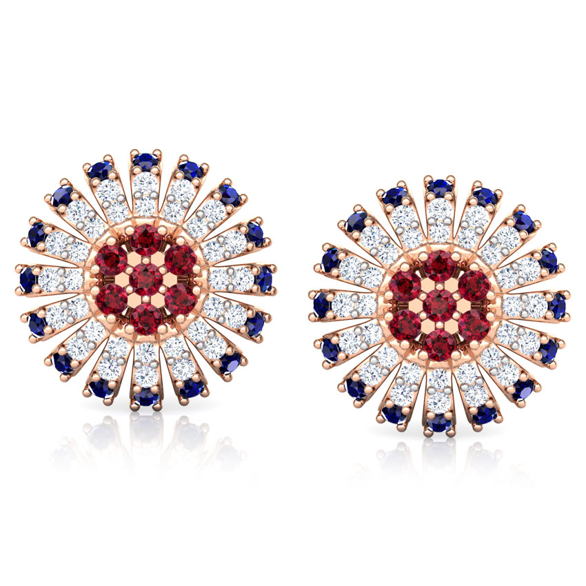 Nitya Vibrant Gemstone Stud Earrings Nitya Vibrant Gemstone Stud Earrings