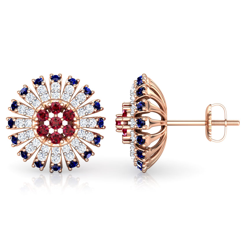 Nitya Vibrant Gemstone Stud Earrings Nitya Vibrant Gemstone Stud Earrings