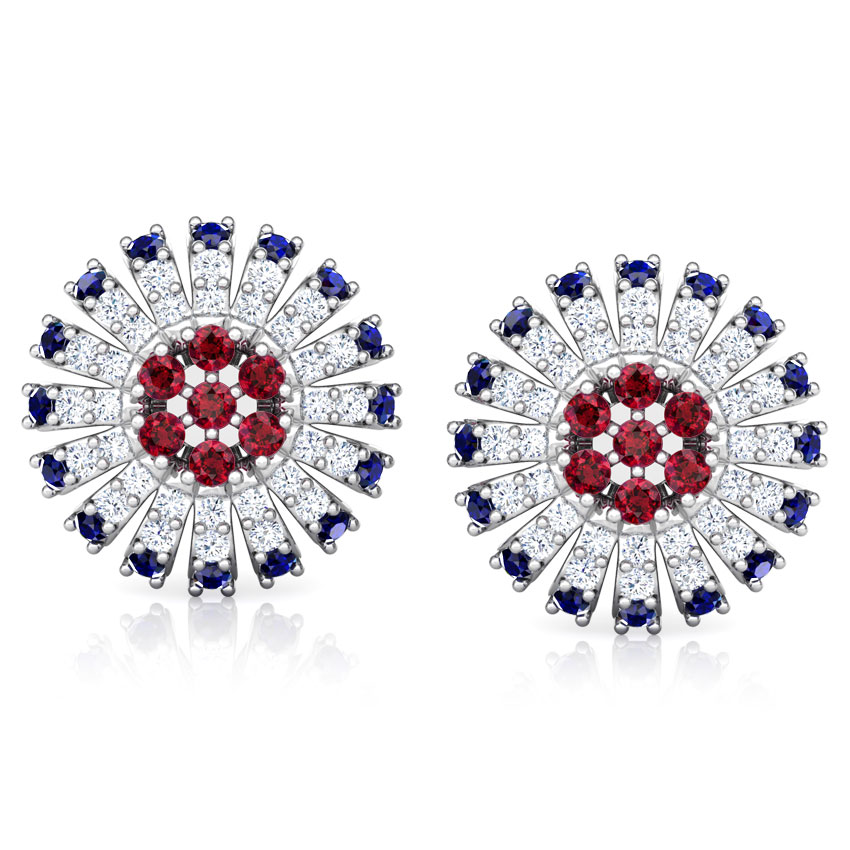 Nitya Vibrant Gemstone Stud Earrings
