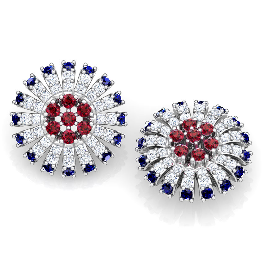Nitya Vibrant Gemstone Stud Earrings
